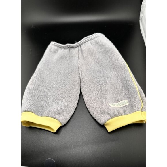 Vtg Cabbage Patch Kids Gray Kitty 1983 Coleco Yellow Trimmed Track Suit Pants - Picture 1 of 8